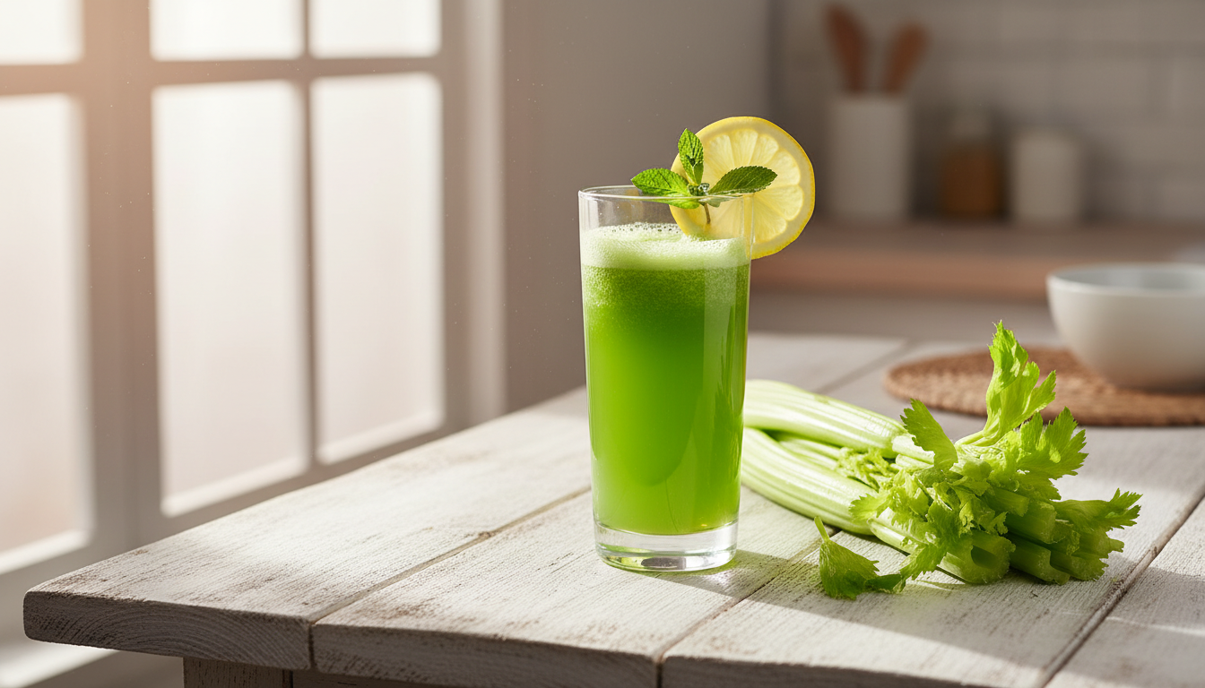 Celery juice benefits for gut health and skin