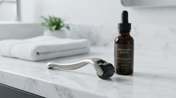 Derma rolling for hair loss tool and serum