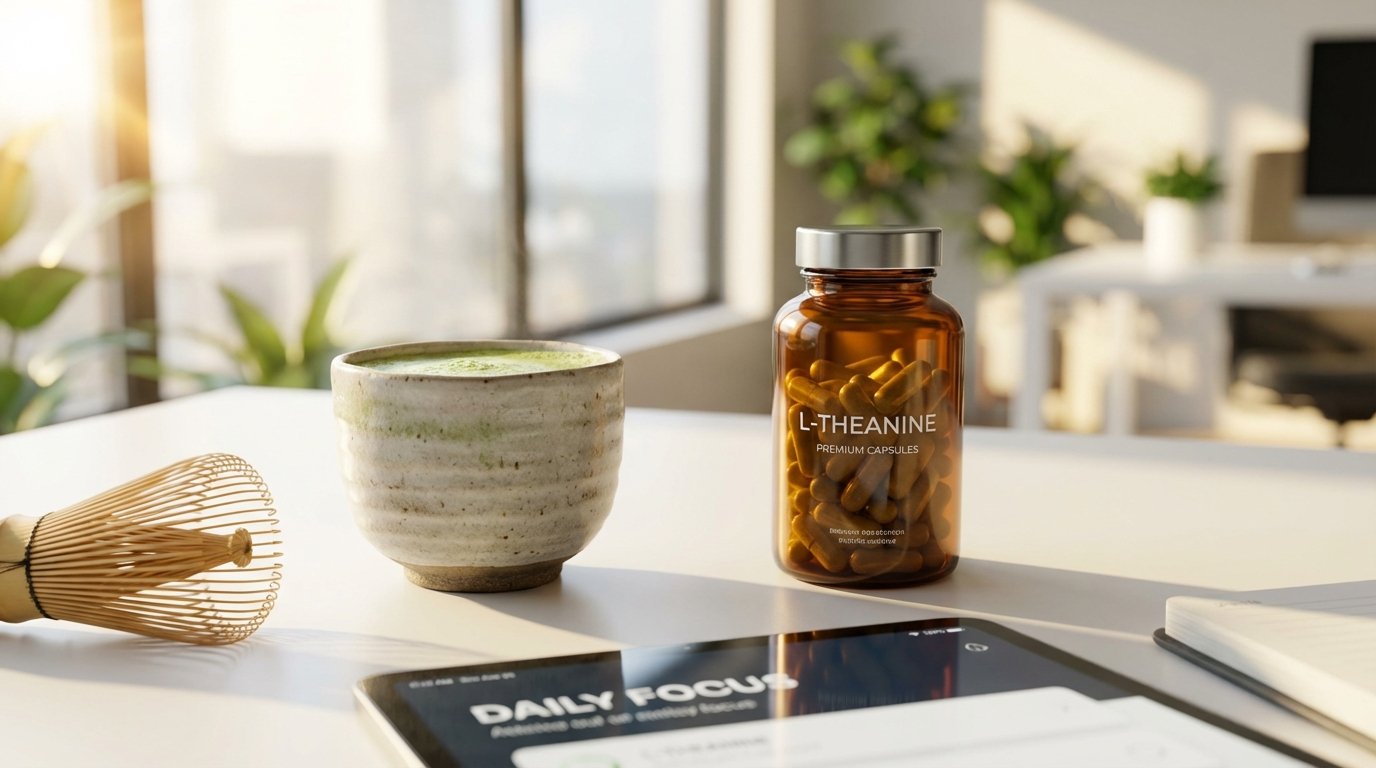 L-Theanine benefits supplements and green tea for focus
