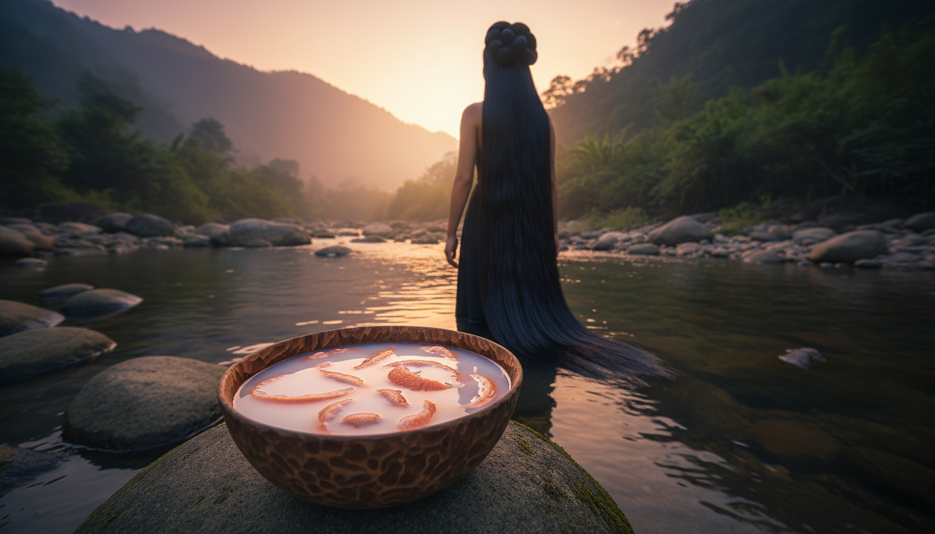 Rice water for hair growth Yao women secret recipe