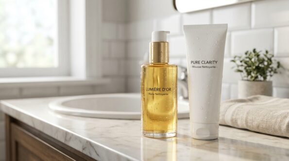 Double cleansing benefits oil cleanser and foam cleanser comparison