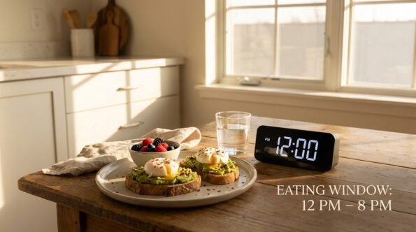 Intermittent fasting for women eating window clock