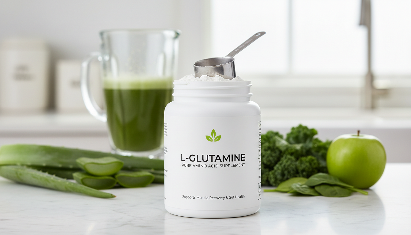 L-Glutamine benefits powder for gut health and muscle