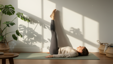 Legs up the wall benefits for stress and swelling