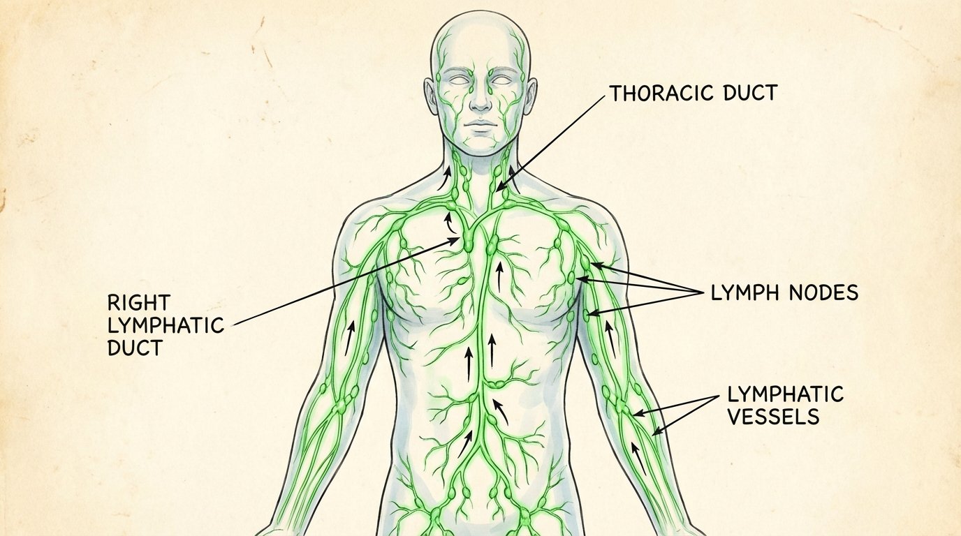 How lymphatic drainage moves fluid to lymph nodes