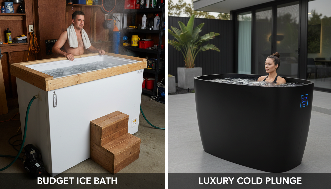 DIY ice bath vs premium cold plunge tub comparison