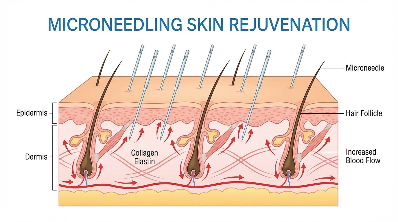 How microneedling stimulates beard hair growth