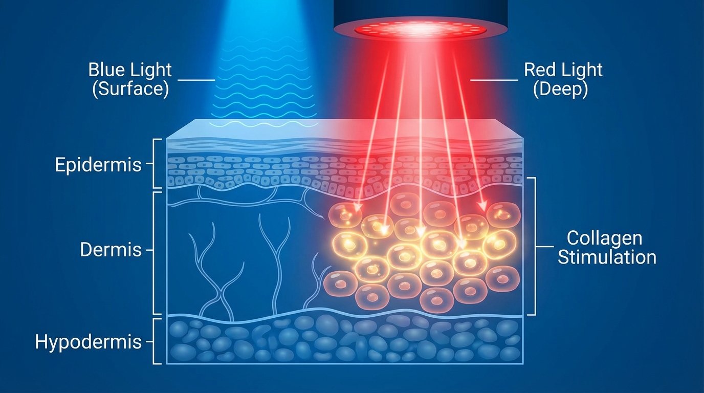 How red light therapy works for collagen