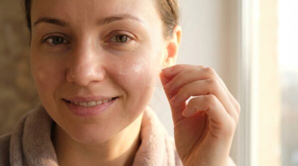 Removing face tape for wrinkles in the morning