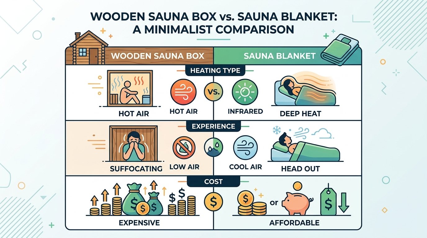 Infrared sauna blanket vs traditional sauna comparison