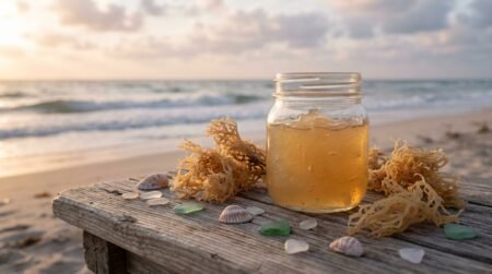 Sea moss gel benefits jar and dried irish moss