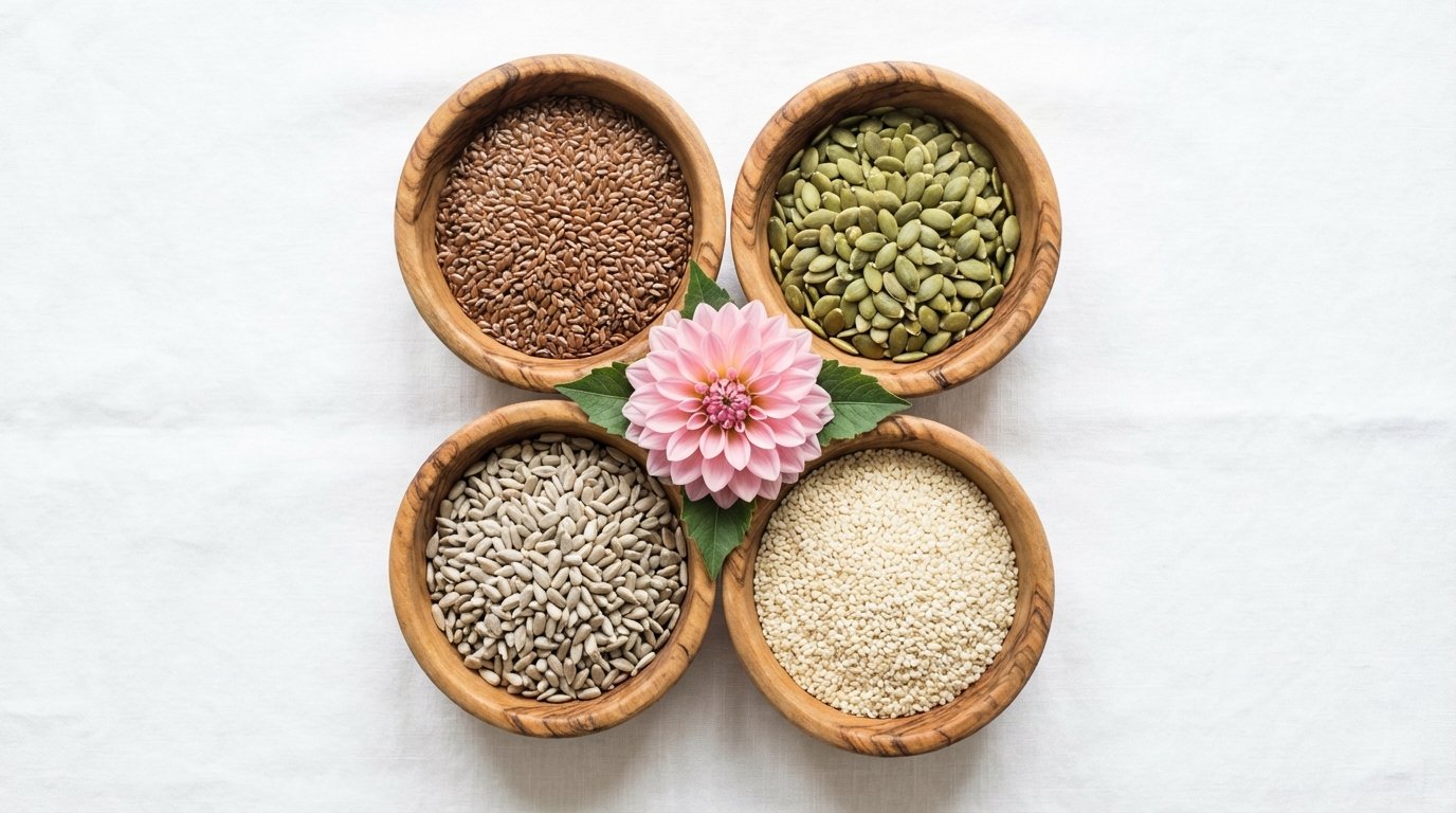 Seed cycling for hormone balance ingredients