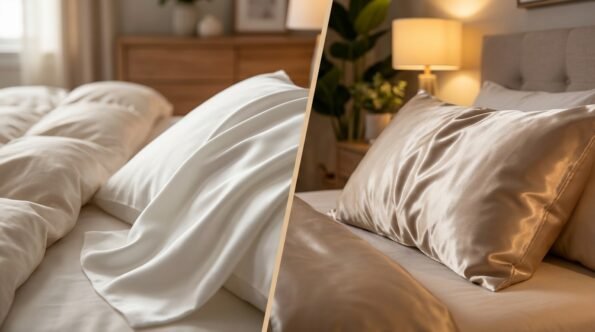 Silk vs satin pillowcase comparison for hair and skin
