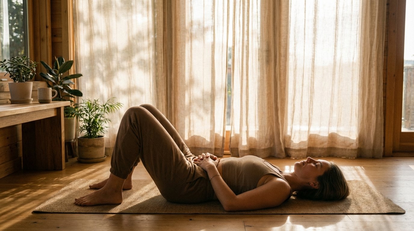 Somatic exercises for nervous system regulation and stress belly