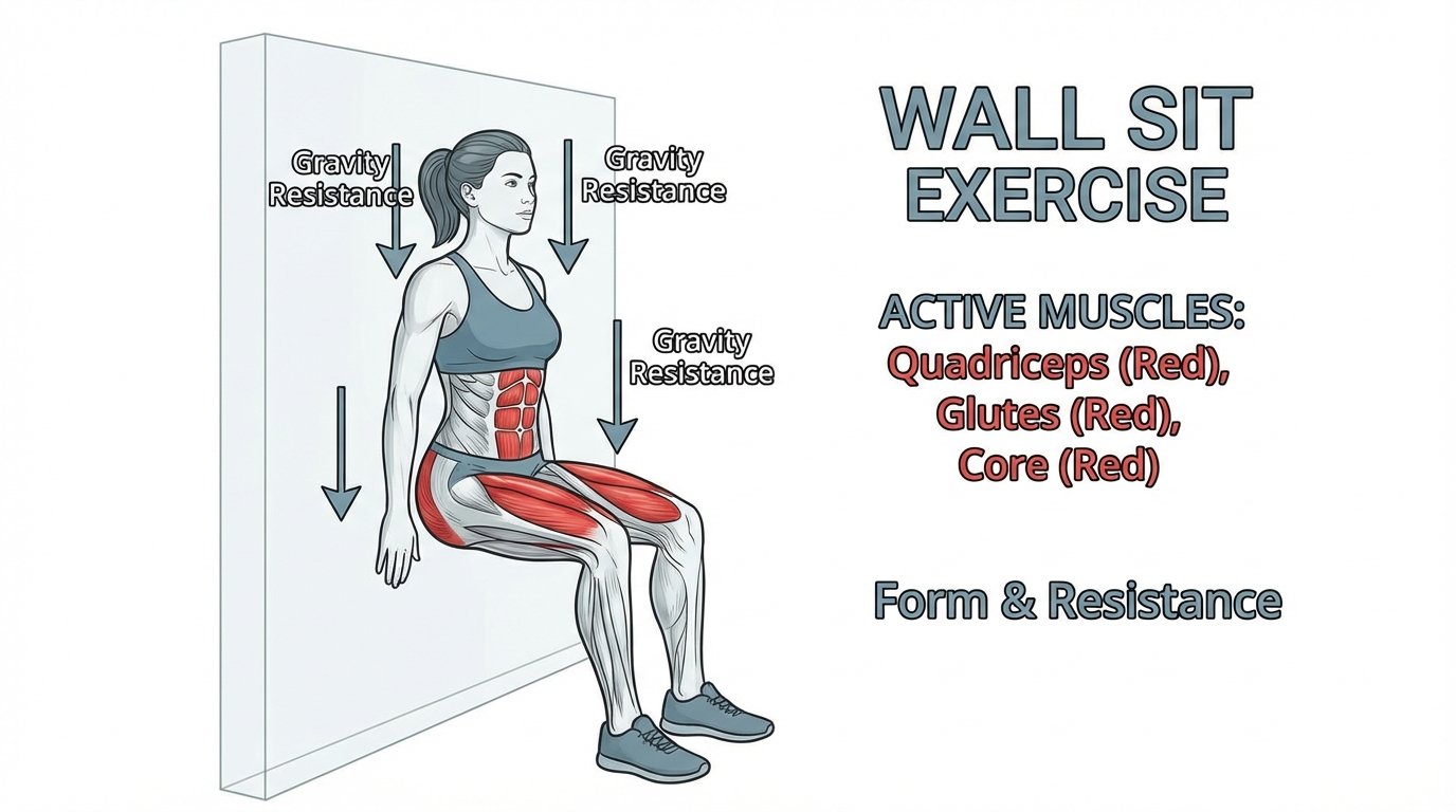 Muscles worked during wall pilates exercises