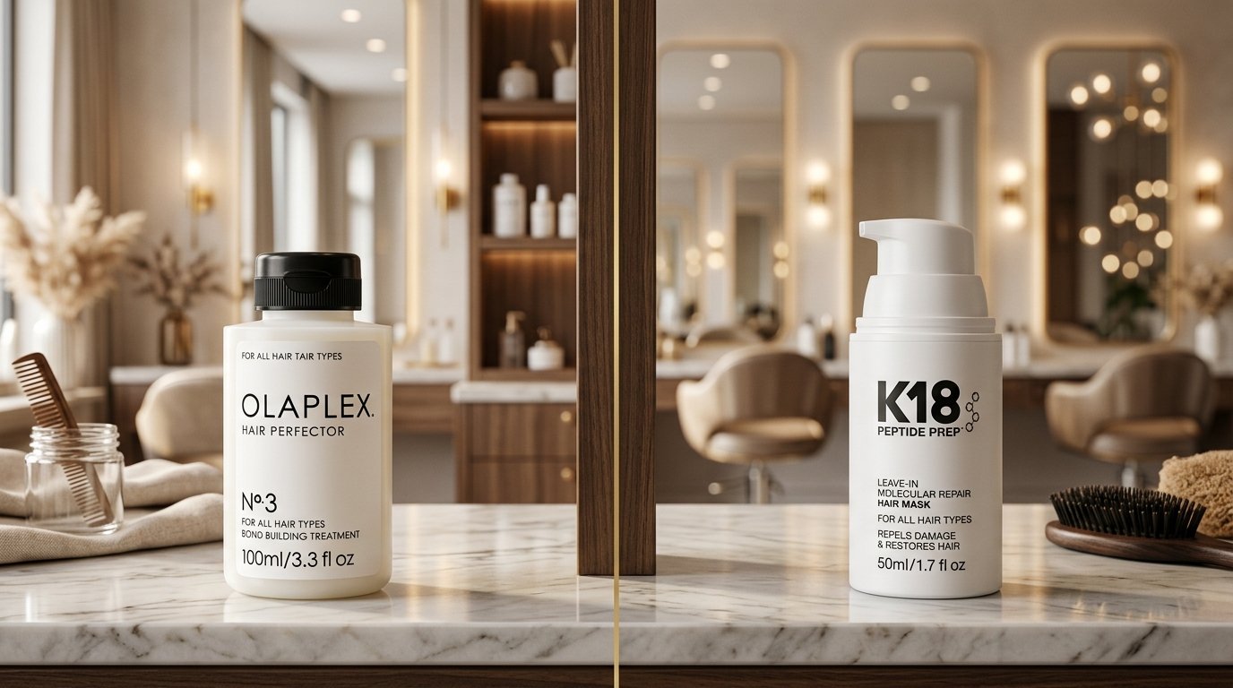 K18 vs Olaplex comparison for damaged hair repair